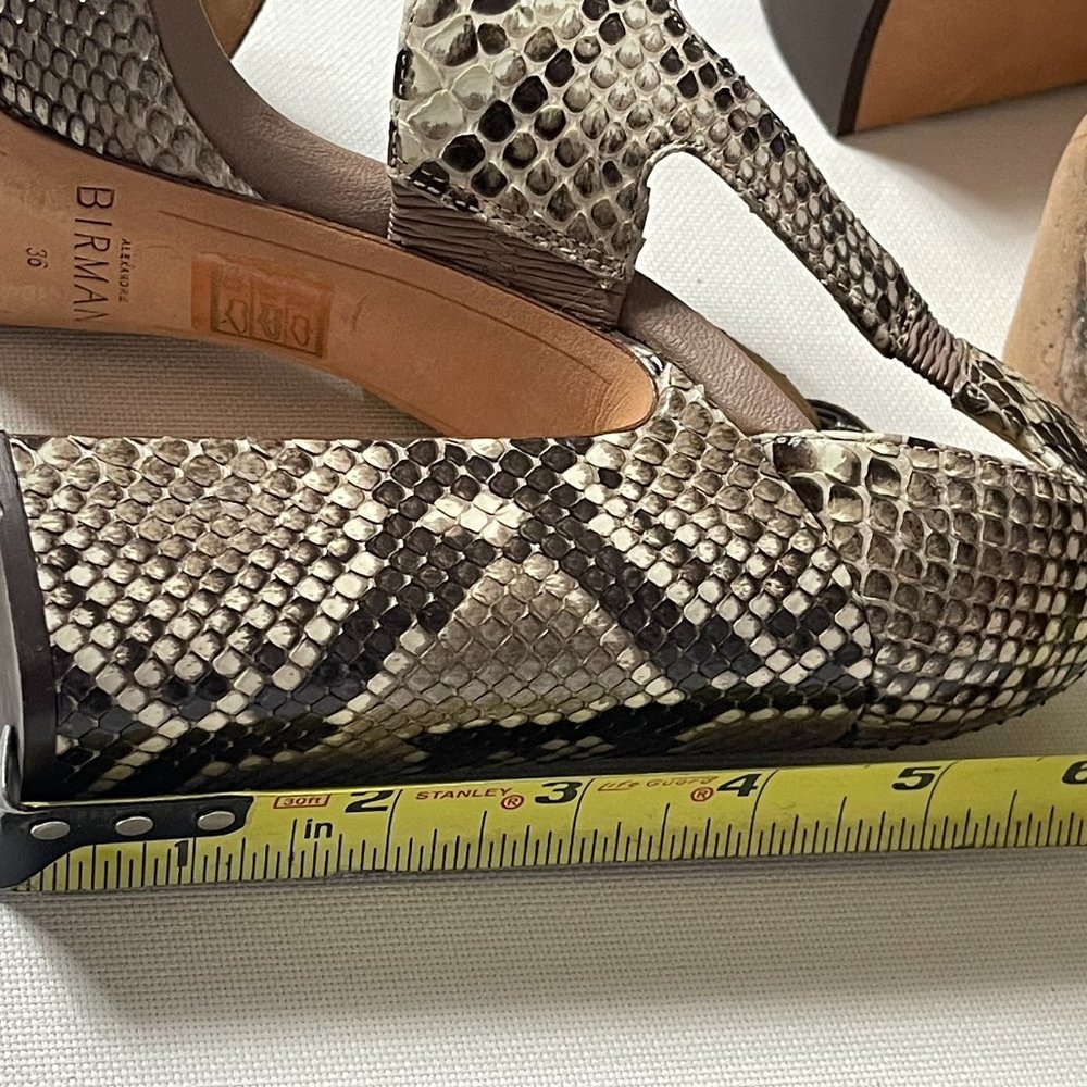 Alexandre Birman Python Leather Sandals. Size 5 - image 8